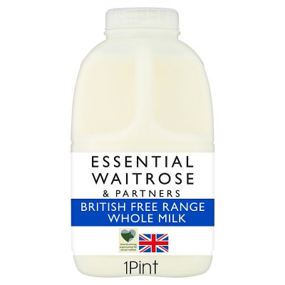 Essential British Free Range Whole Milk 1 Pint