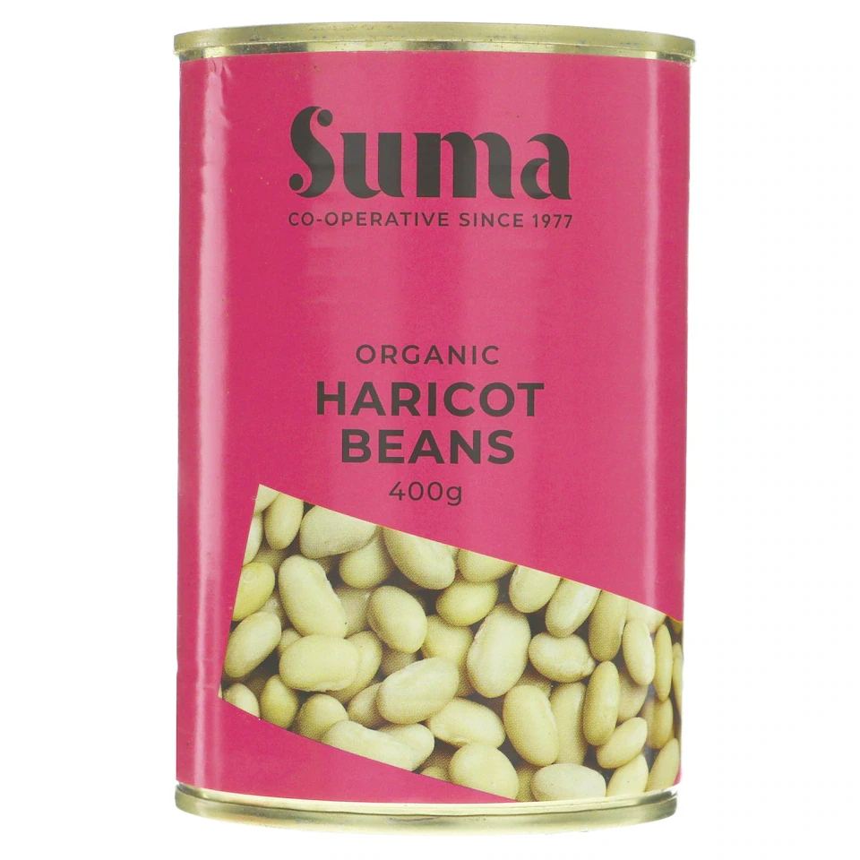 Suma Organic - Haricot Beans - Organic - 12 x 400g - 12 Pack