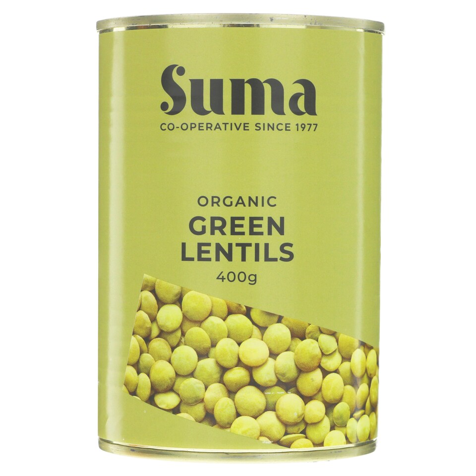 Suma Organic - Green Lentils - Organic - 12 x 400g - 12 Pack