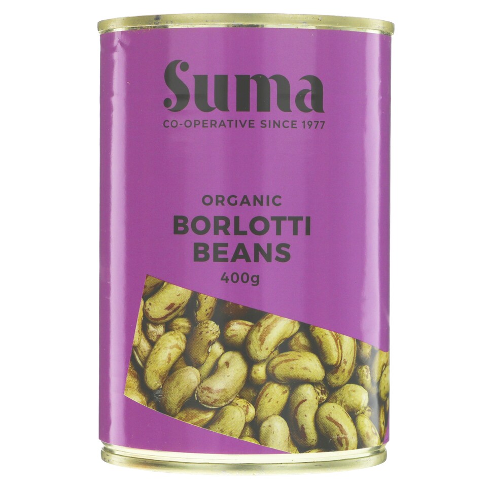 Suma Organic - Borlotti Beans - Organic - 12 x 400g - 12 Pack