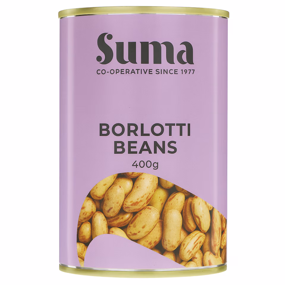 Suma - Borlotti Beans - 12 x 400g - 12 Pack