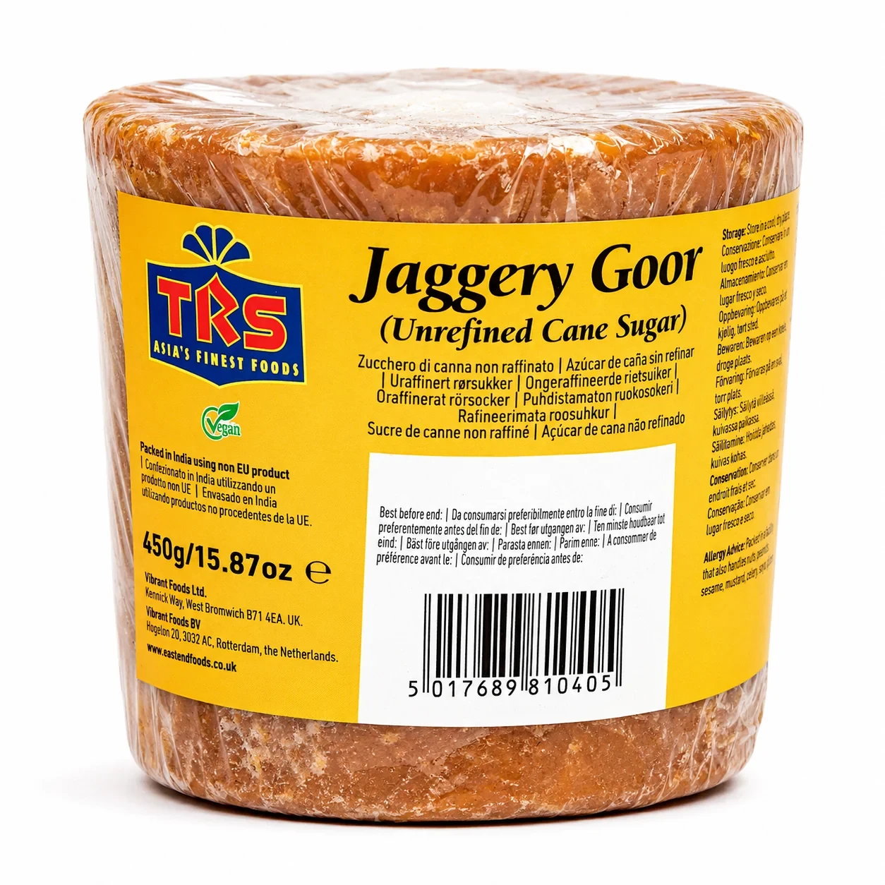 TRS Jaggery Unrefined Cane Sugar 450g