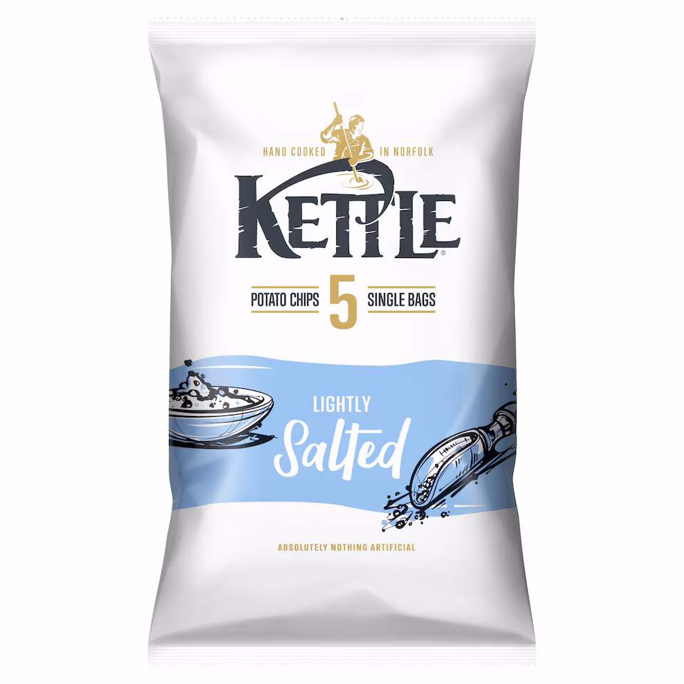 Kettle Lightly Salted Crisps 5 X 25G