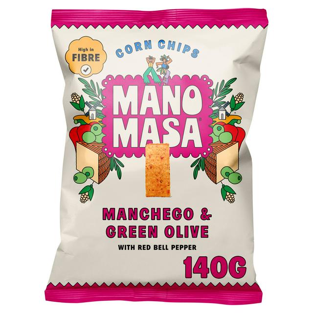 Manomasa Manchego & Green Olive Sharing Tortilla Chips 140g