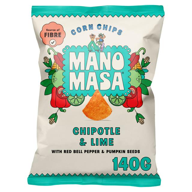 Manomasa Chipotle & Lime Tortilla Chips 140g