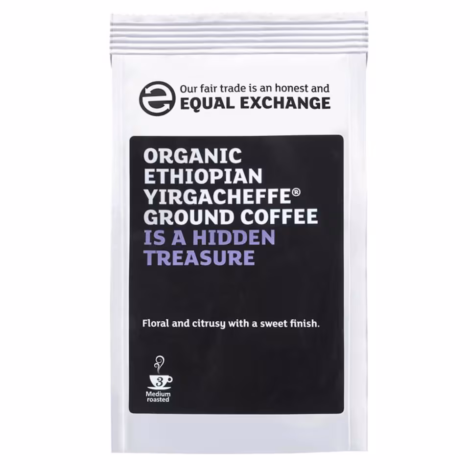 Ethiopian Yirgacheffe Ground Coffee, Organic 227g (Equal Exchange)