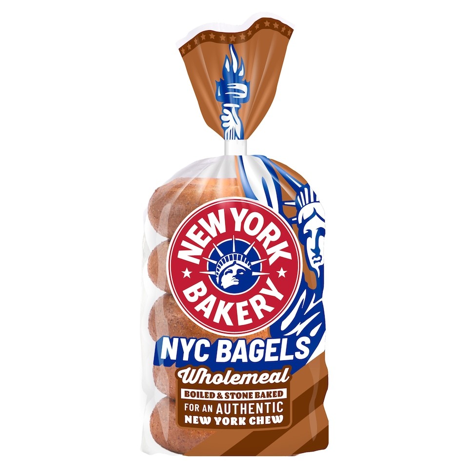 New York Bakery Co Wholemeal Bagels 5 Pack