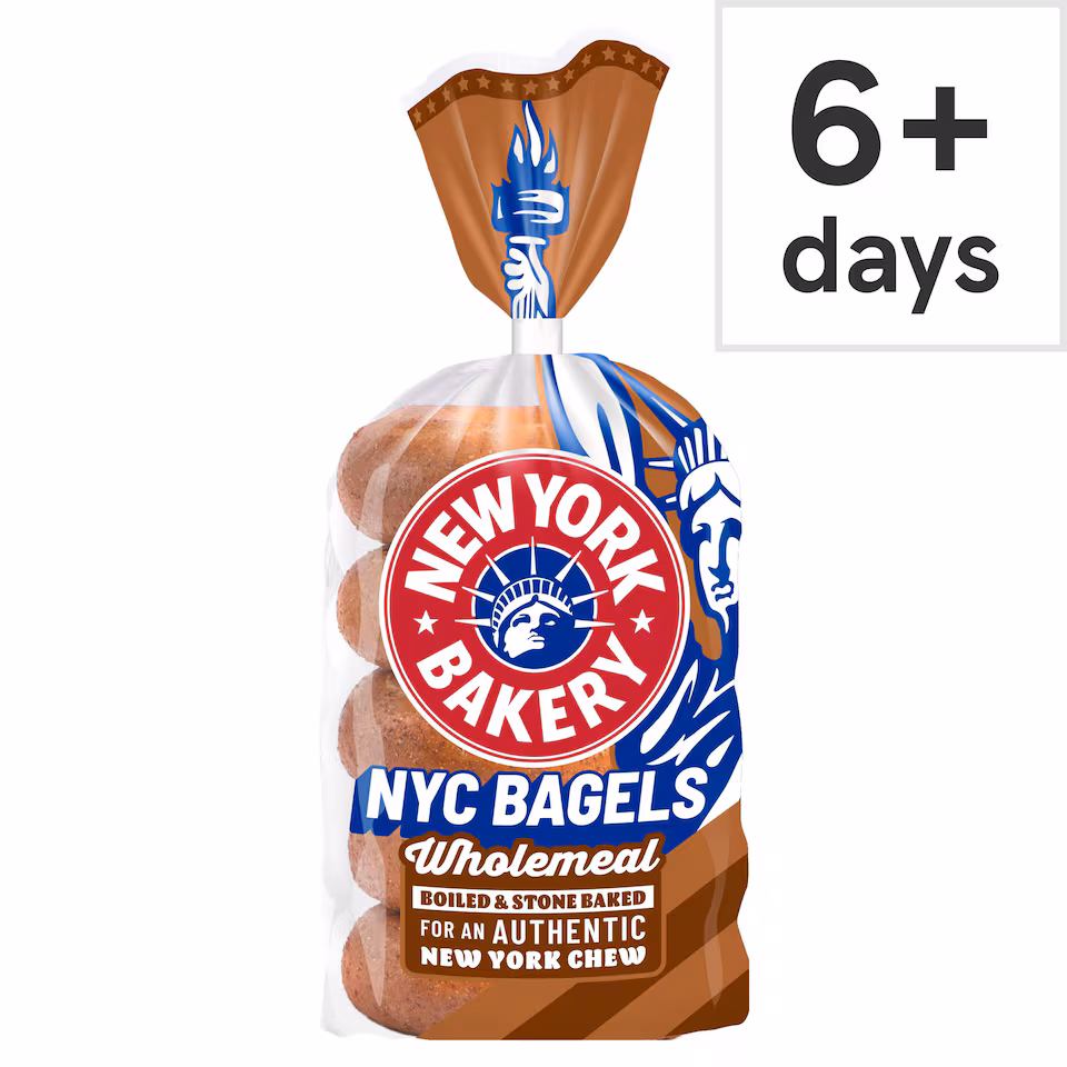 New York Bakery Co Wholemeal Bagels 5 Pack