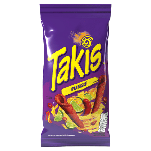 Takis Fuego Chilli and Lime Flavour Corn Snack 100g
