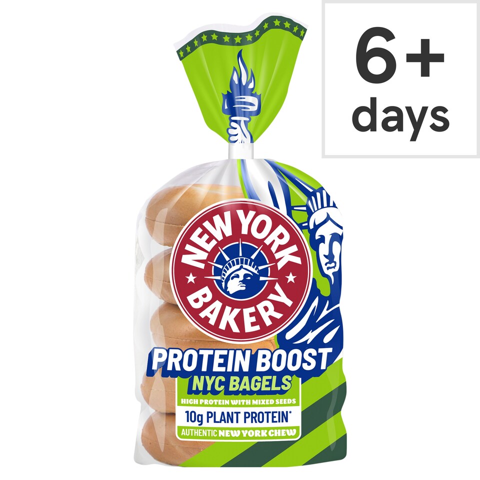 New York Bakery Protein Boost Sliced Bagels 5 pack