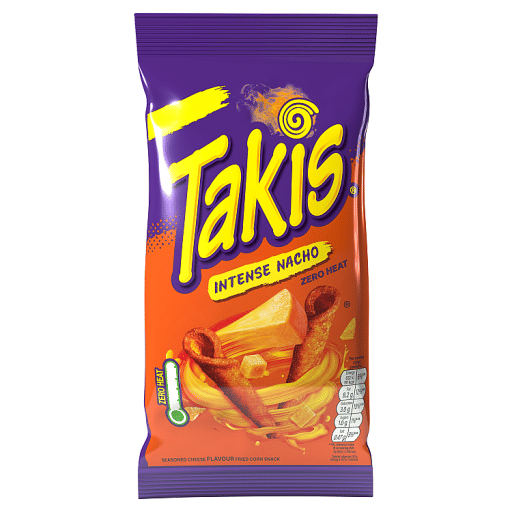 Takis Intense Nacho Seasoned Cheese Flavour Fried Corn Snack 100g