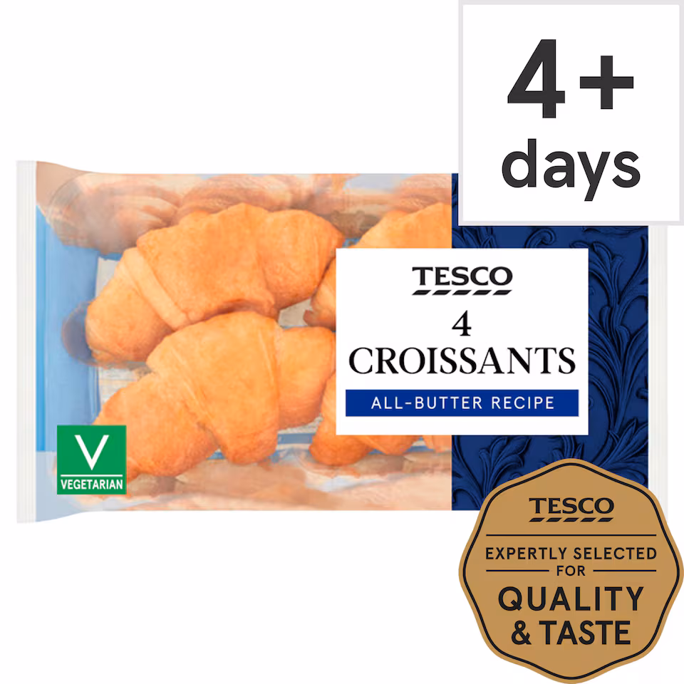 Tesco All Butter Croissants 4 Pack
