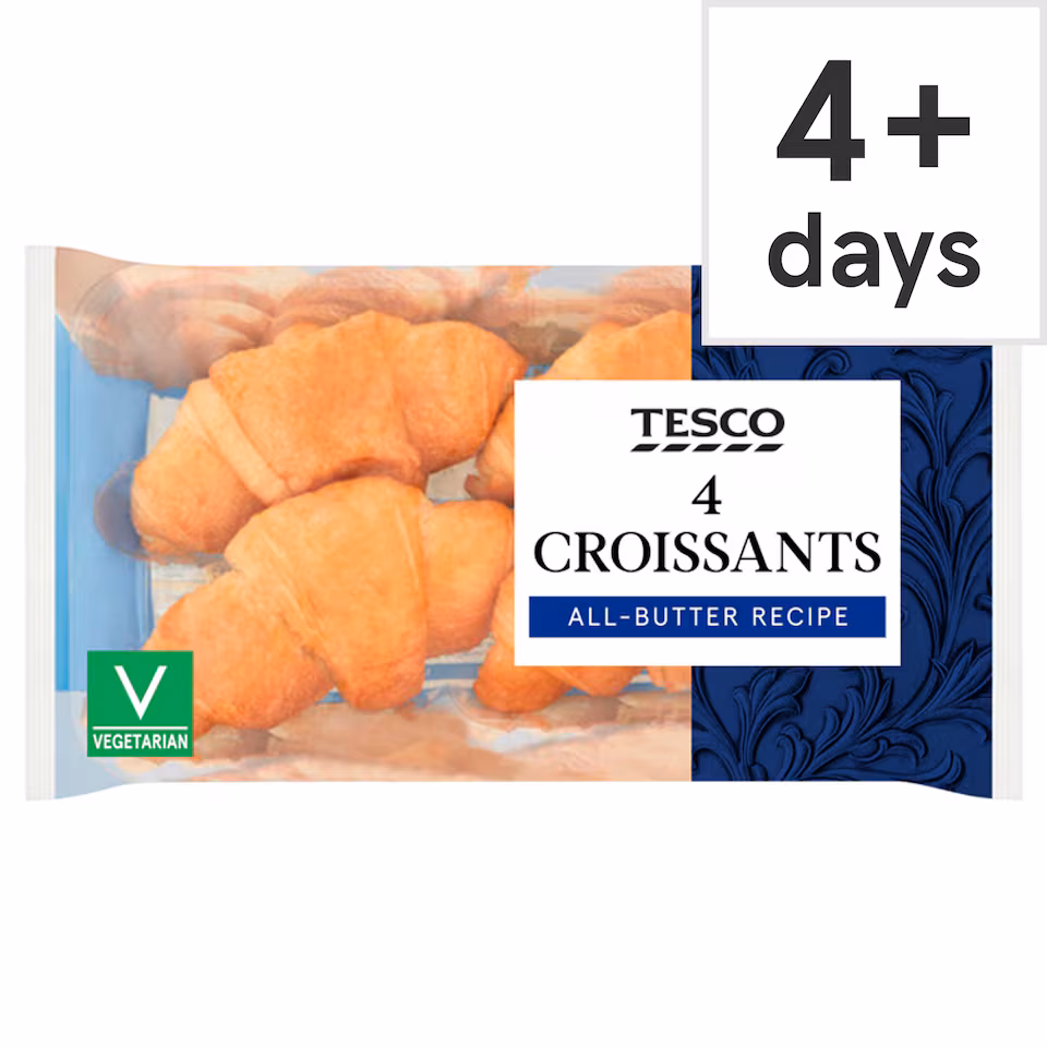 Tesco All Butter Croissants 4 Pack