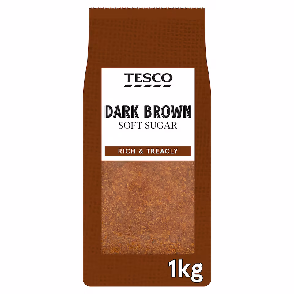 Tesco Dark Brown Soft Sugar 1Kg Bag