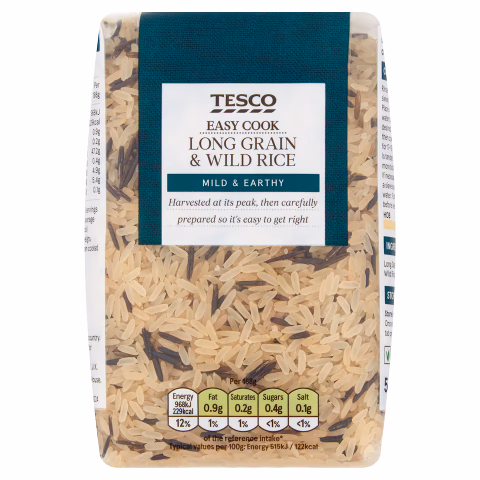 Tesco Easy Cook Long Grain & Wild Rice 500g