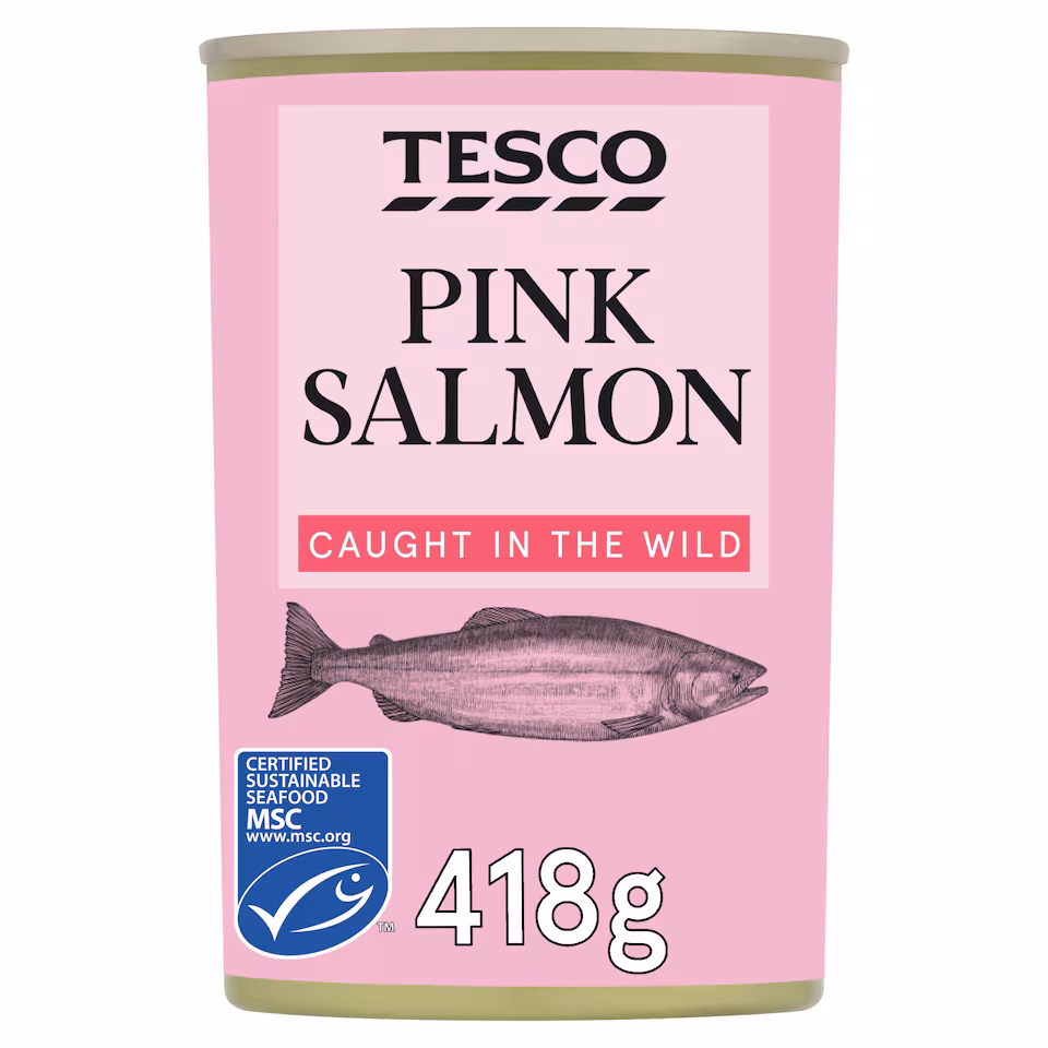 Tesco Wild Pacific Pink Salmon 418G