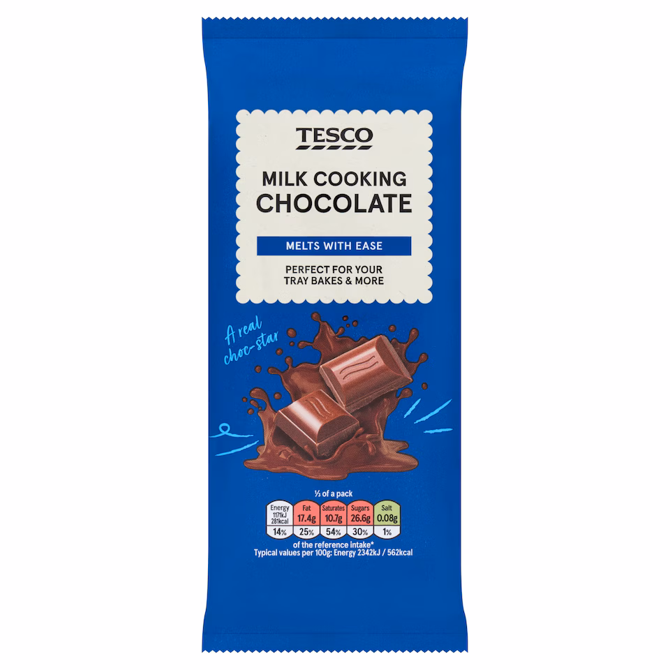 Tesco Milk Cooking Chocolate 150G
