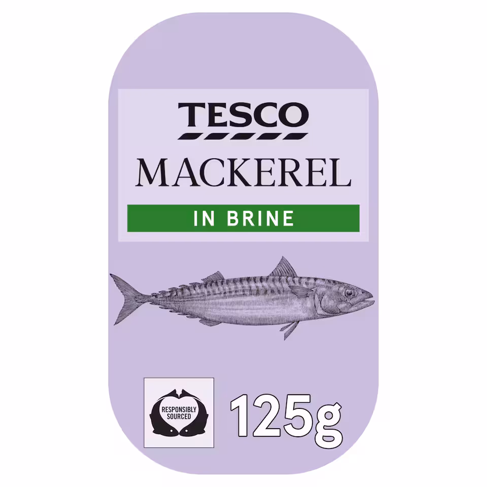 Tesco Skinless Boneless Scottish Mackerel In Brine 125G