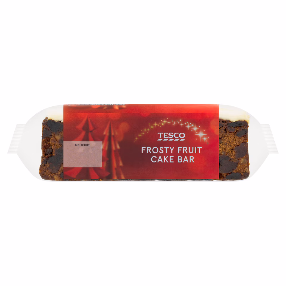 Tesco Iced Top Rich Fruit Cake Bar 400G