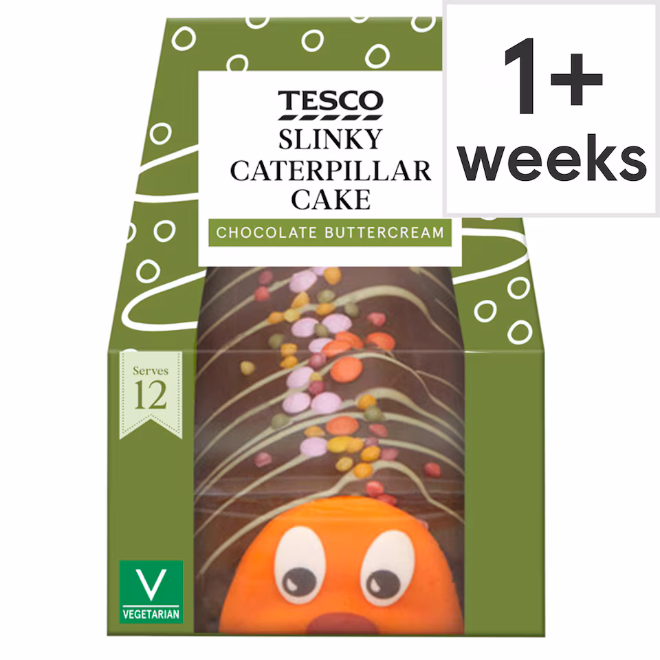 Tesco Slinky Caterpillar Cake