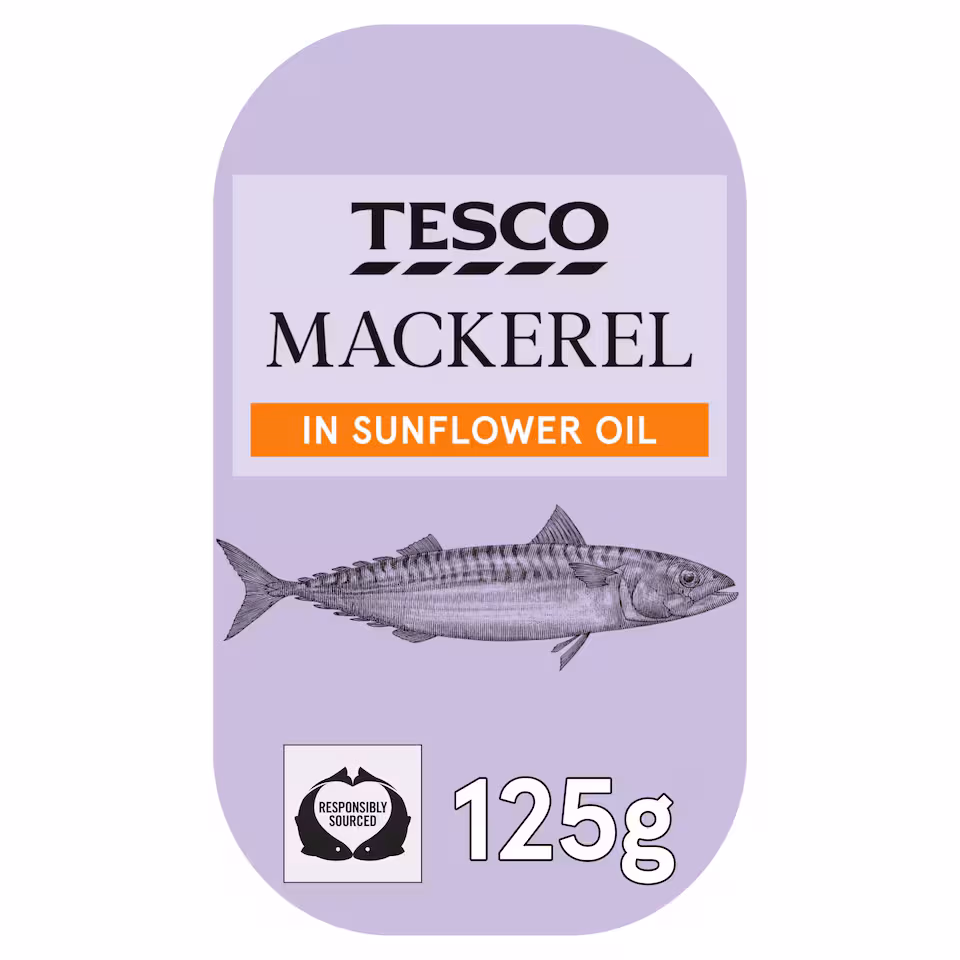 Tesco Mackerel in Sunflower Oil 125g