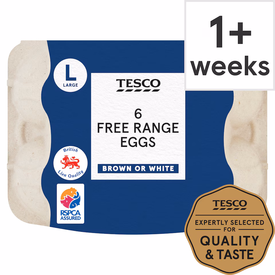 Tesco Large Free Range Eggs 6 Pack