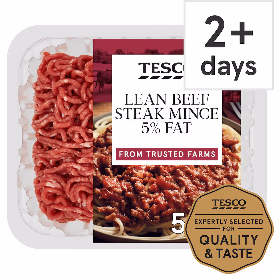 Tesco Lean Beef Steak Mince 5% Fat 500g