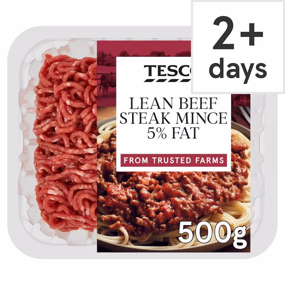 Tesco Lean Beef Steak Mince 5% Fat 500g