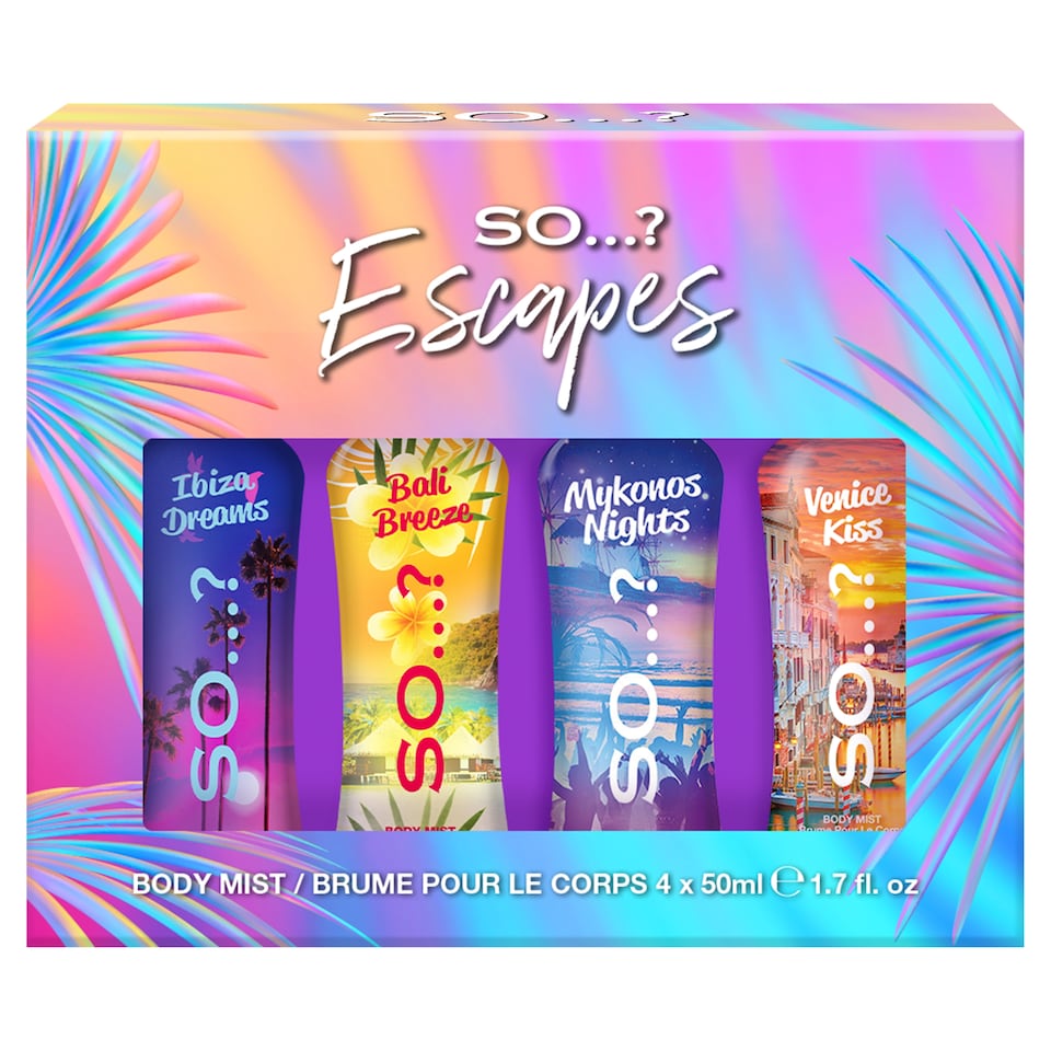 So…? Escapes Body Mist Set 4 x 50ml