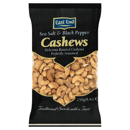 East End Sea Salt & Black Pepper Cashews 250g