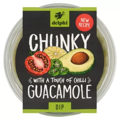 Delphi Chunky Guacamole Dip with a Touch of Chilli 150g