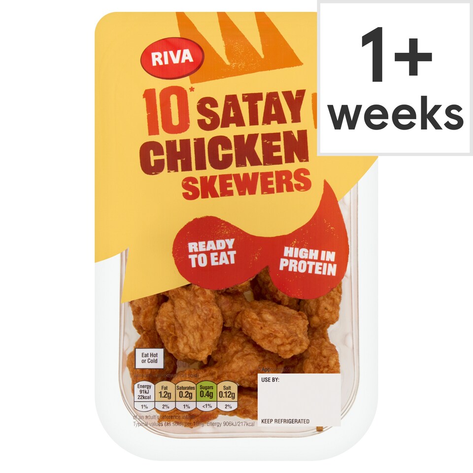 Riva 10 Satay Chicken Skewers 100g