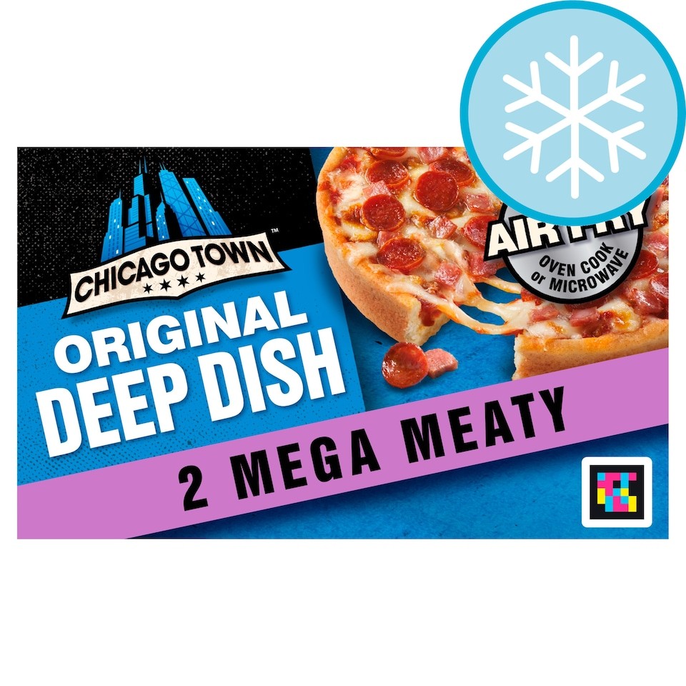 Chicago Town Deep Dish Mega Meaty Pizzas 2 X 157G
