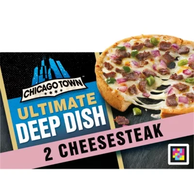 Chicago Town Ultimate Deep Dish Peppered Cheesesteak Pizza 2 x160g (320g)