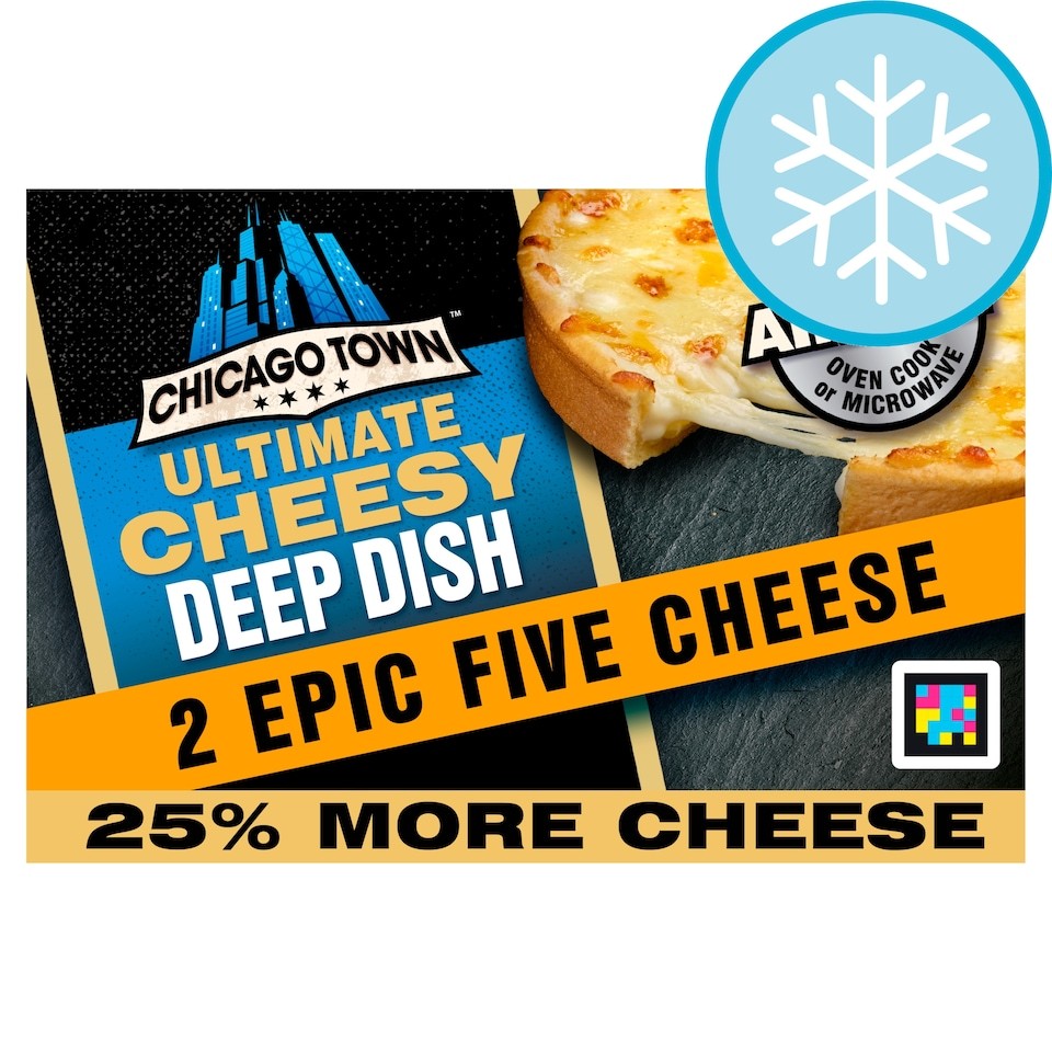 Chicago Town Ultimate Cheesy Deep Dish Epic Five Cheese Pizza 2 x 164g