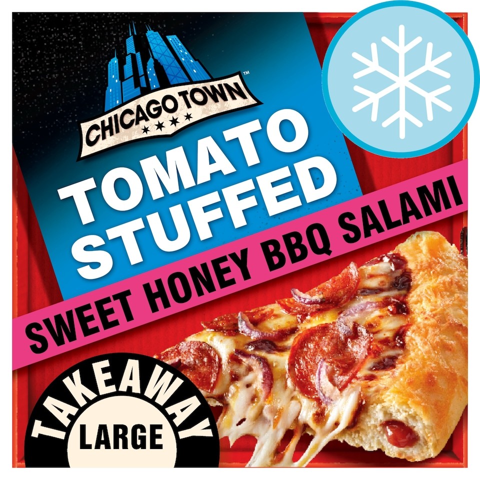 Chicago Town Takeaway Pizza With Sweet Honey & Bbq Salami 635G