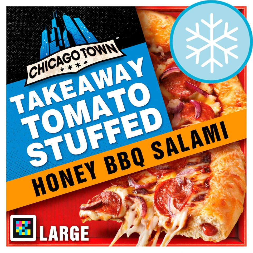 Chicago Town Takeaway Pizza With Sweet Honey & Bbq Salami 635G
