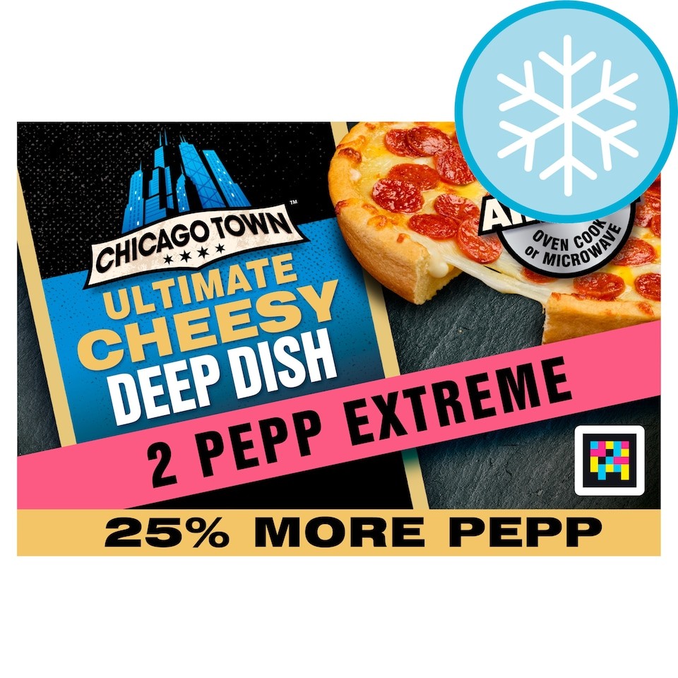 Chicago Town Ultimate Cheesy Deep Dish Pepperoni Extreme Pizza 2 x 163g