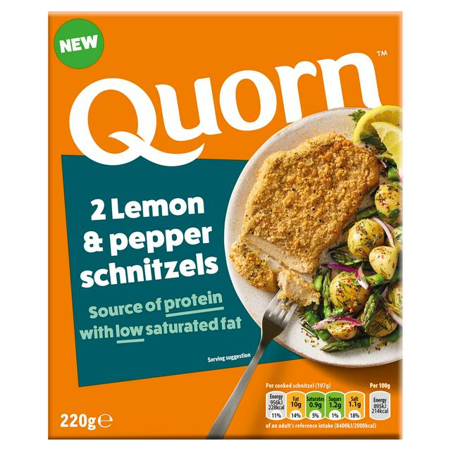 Quorn 2 x Lemon & Pepper Schnitzels 220g