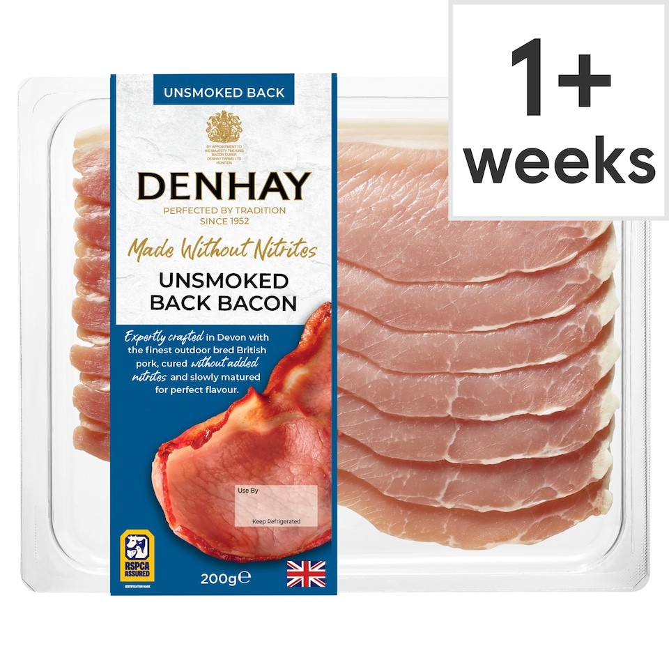DENHAY MADE WITHOUT NITRITES UNSMOKED BACK BACON 200g