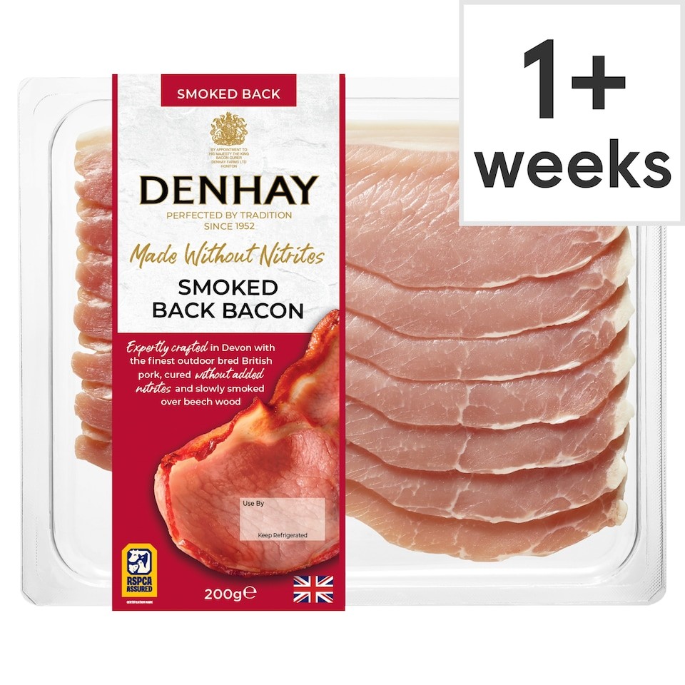 DENHAY MADE WITHOUT NITRITES SMOKED BACK BACON 200g