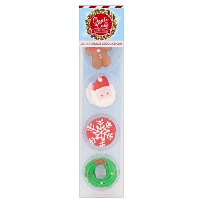 Create a Cake Christmas Icing Decorations