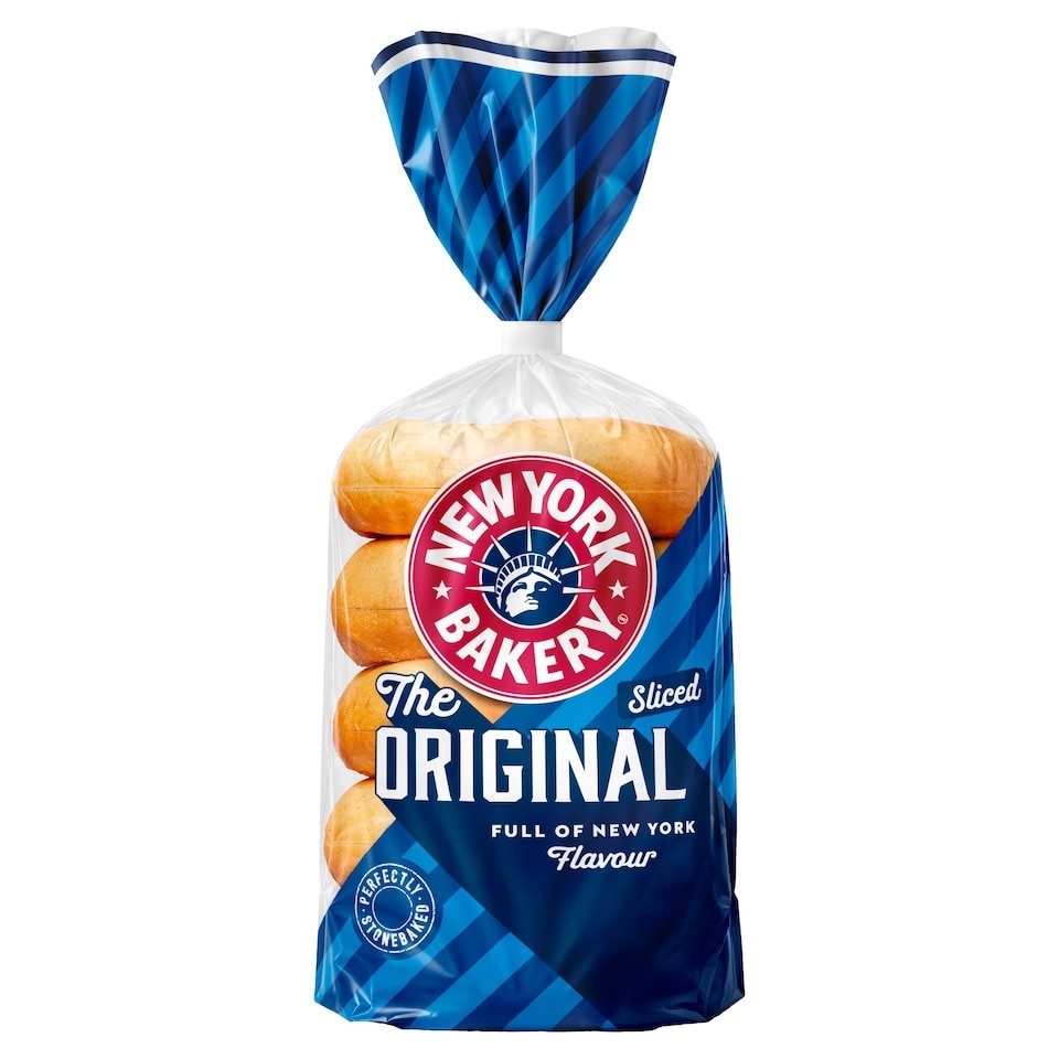 New York Bakery Co The Original Plain Bagels 5 Pack