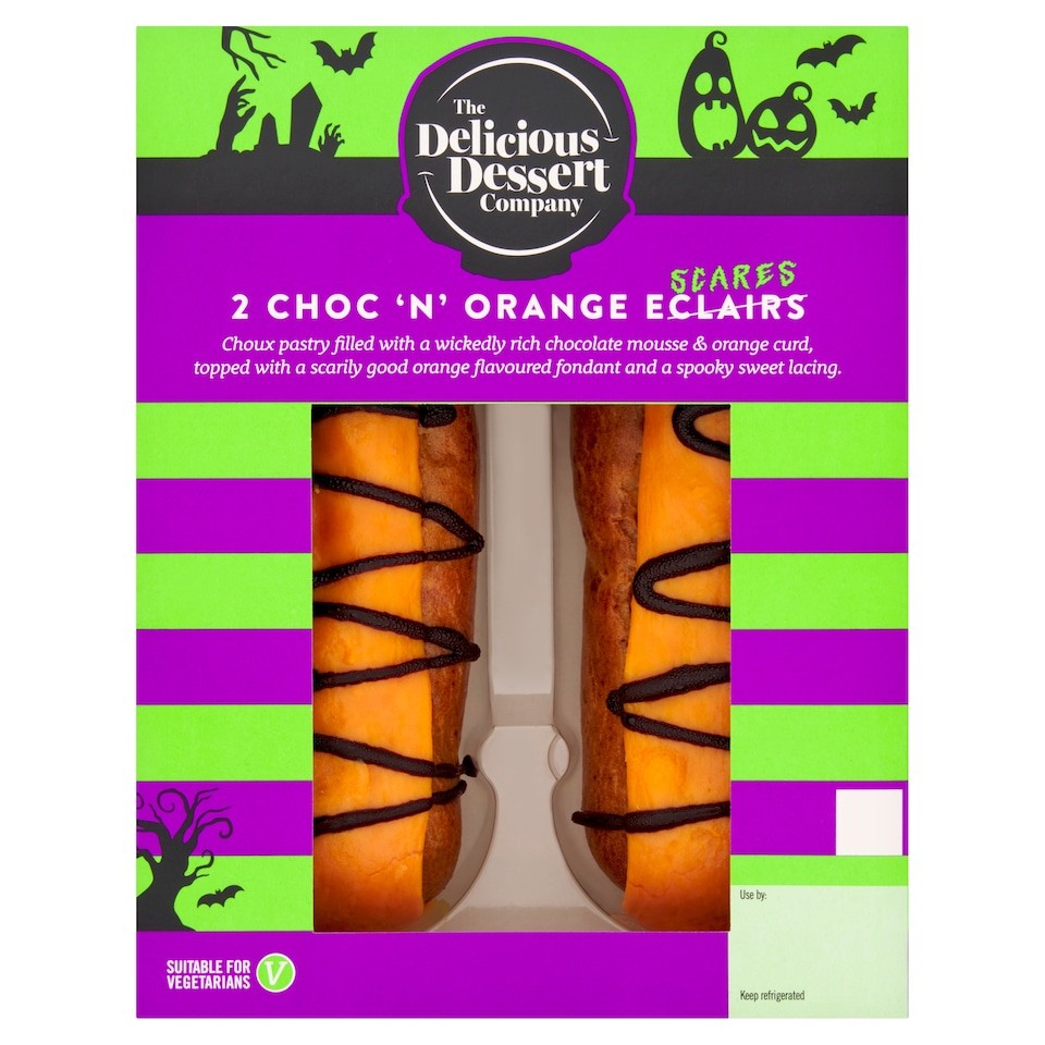 The Delicious Dessert Company 2 Choc 'n Orange Scream Eclairs