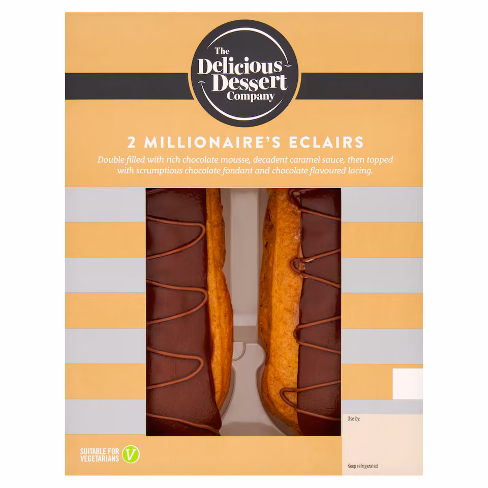 The Delicious Dessert Company 2 Millionaire Eclairs