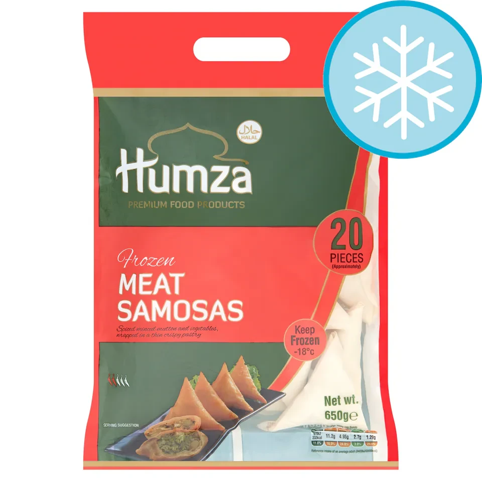 Humza Frozen Meat Samosas 20 Pieces 650g