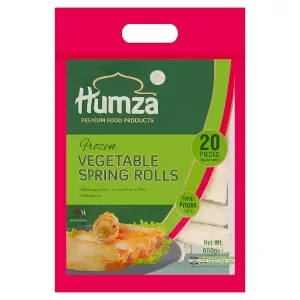 Humza 20 Frozen Vegetable Spring Rolls 650g