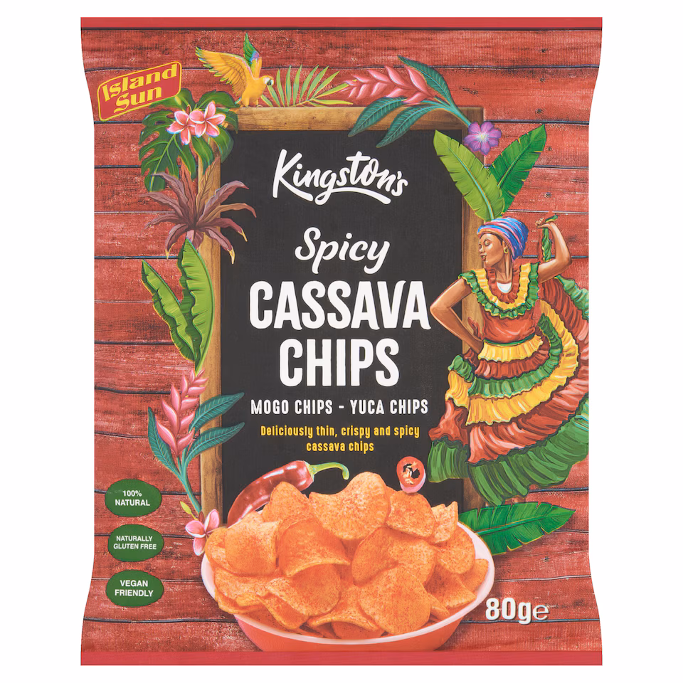 Kingston's Spicy Cassava Chips 80g