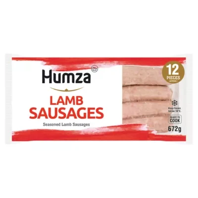Humza 12 Seasoned Lamb Sausages 672g