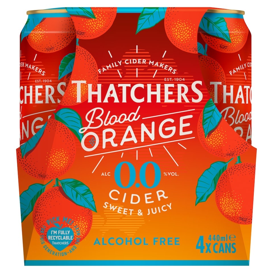 Thatchers Blood Orange Zero Sweet and Juicy 4x440ml